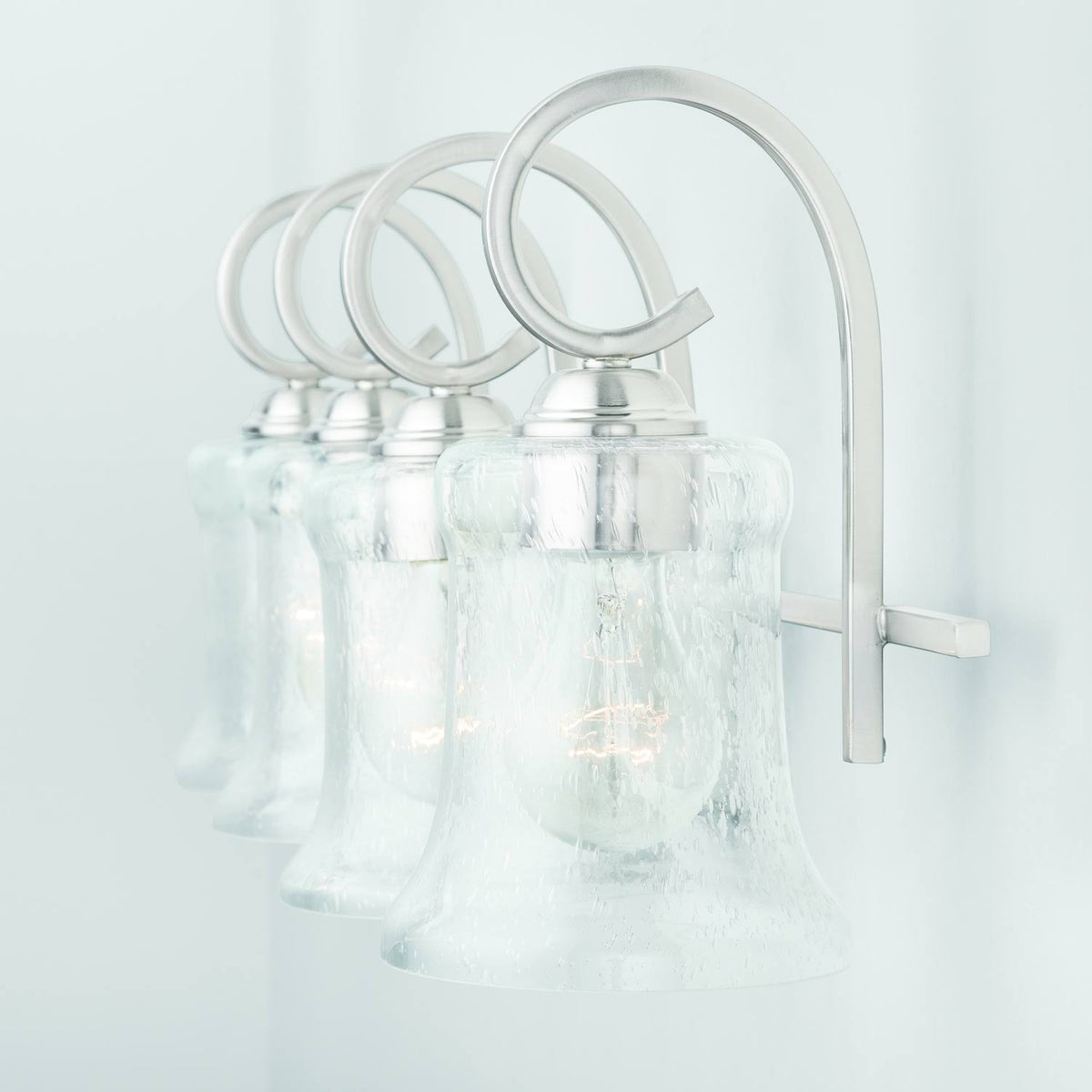 4 Light Brushed Nickel Vanity D878