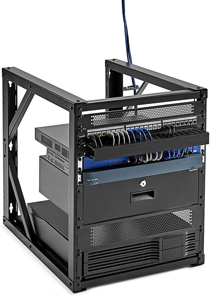 9U Wall-Mount Open Frame Steel Network Equipment Rack E410