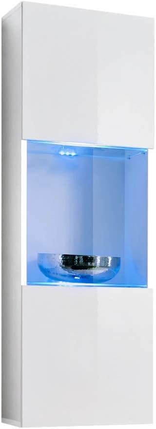 Wall Mounted Floating Bookcase Cabinet White P45300