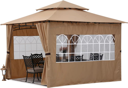 10’x12’ Dark Gray Gazebo with Sidewalls X9793