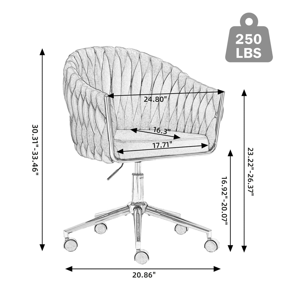 Black Adjustable Velvet Leisure Chair K370766