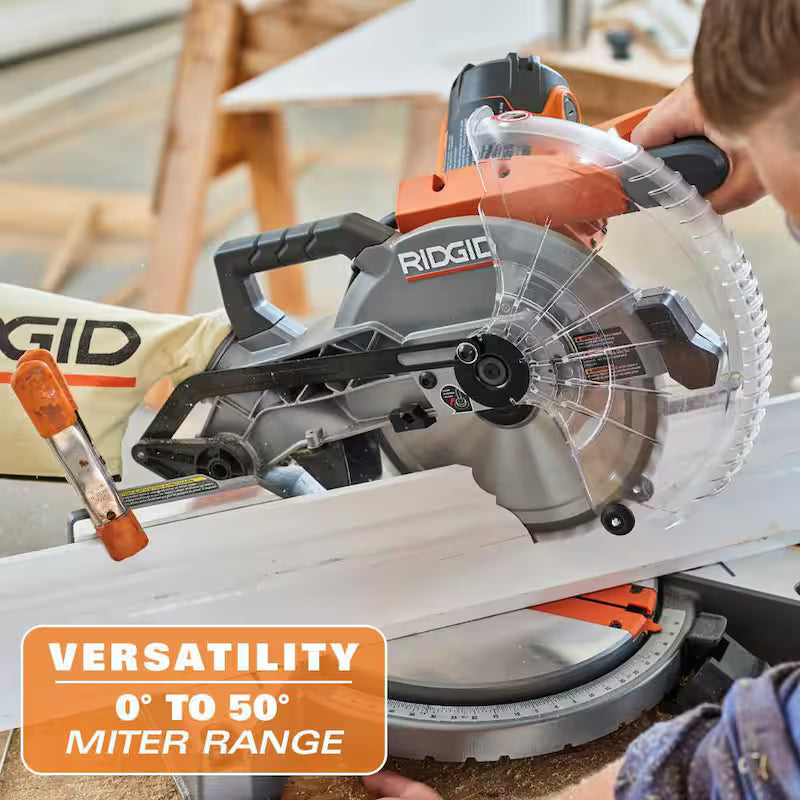 10 in. Corded Dual Bevel Miter Saw with LED Cut Line Indicator D844084
