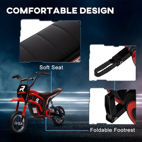 Electric Dirt Bike 24V 350W Off-Road Motorcycle Red B193578