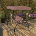 3-Seat Steel Converting Patio Swing Canopy Hammock with Cushions W42180