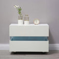 White High Gloss 2 Drawer Nightstand F62745