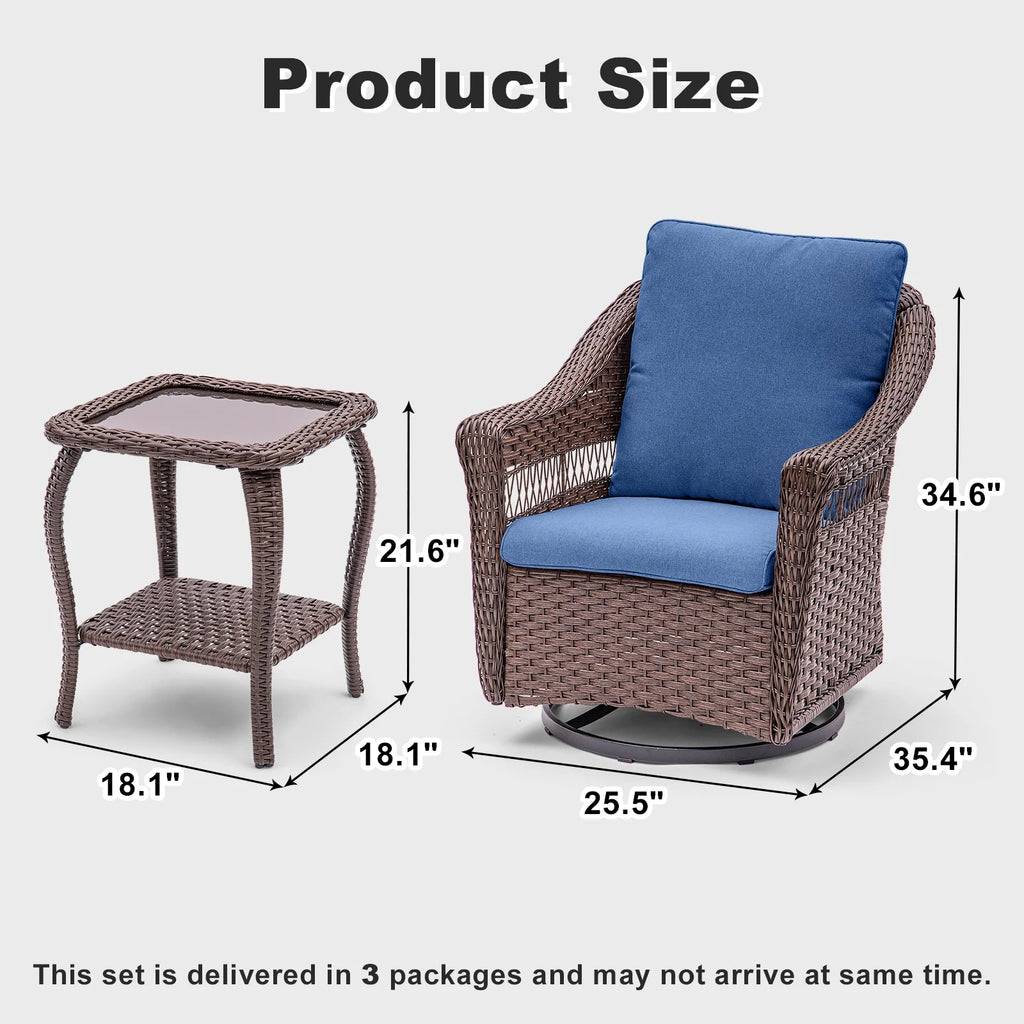 7 Pieces Rattan Patio Sofa Set with Cushions P890