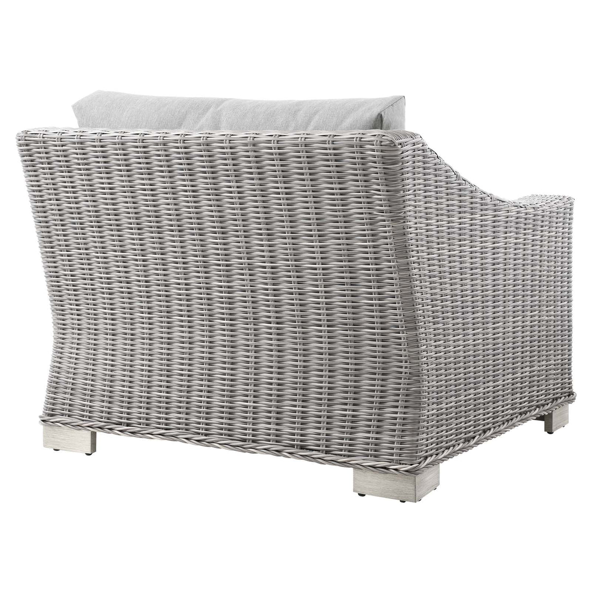 Grey Rattan Wicker Corner Chair E1549