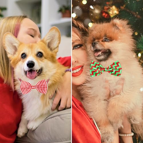 10 PCS Dog Bowtie Collar Plaid Patterned I82299