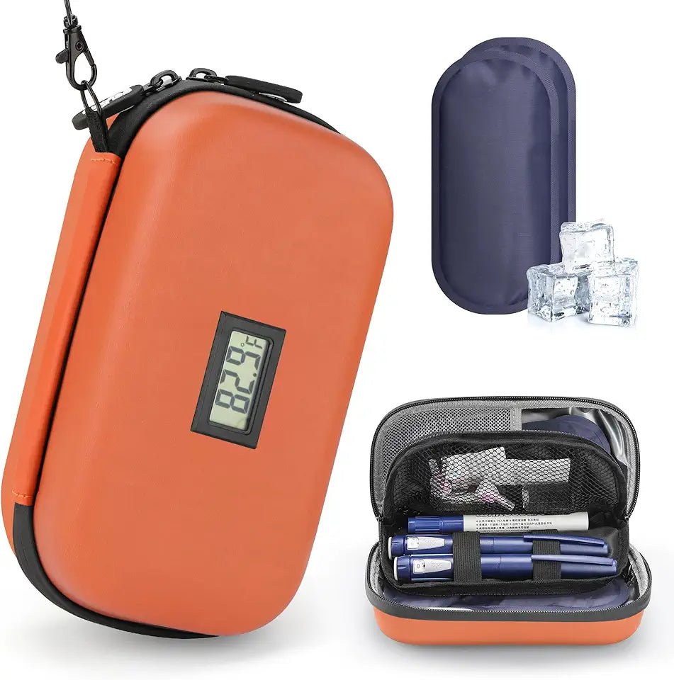 Insulin Cooler Travel Case with Temperature Display and 2x160g Ice Packs G255