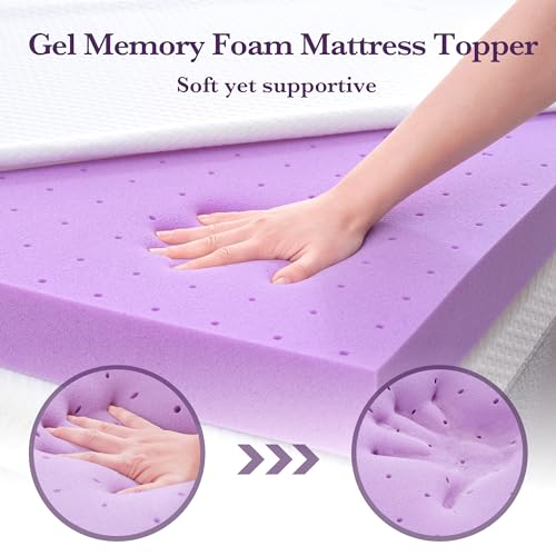 2 Inch Gel Memory Foam Mattress Topper Twin Size Y96582