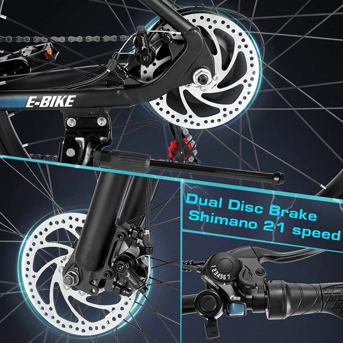 Electric Mountain Bike 500W 21 Speed Q364011