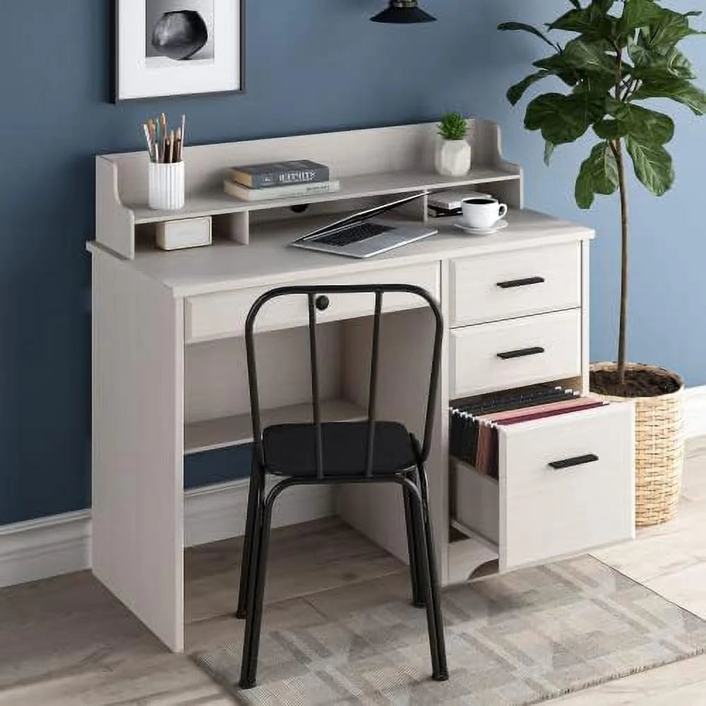 Computer Desk with Drawers and Hutch Wood Desk T1382