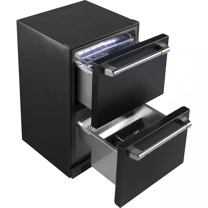 5.7 cu. ft. Matte Black Undercounter Dual-Drawer Refrigerator W22482