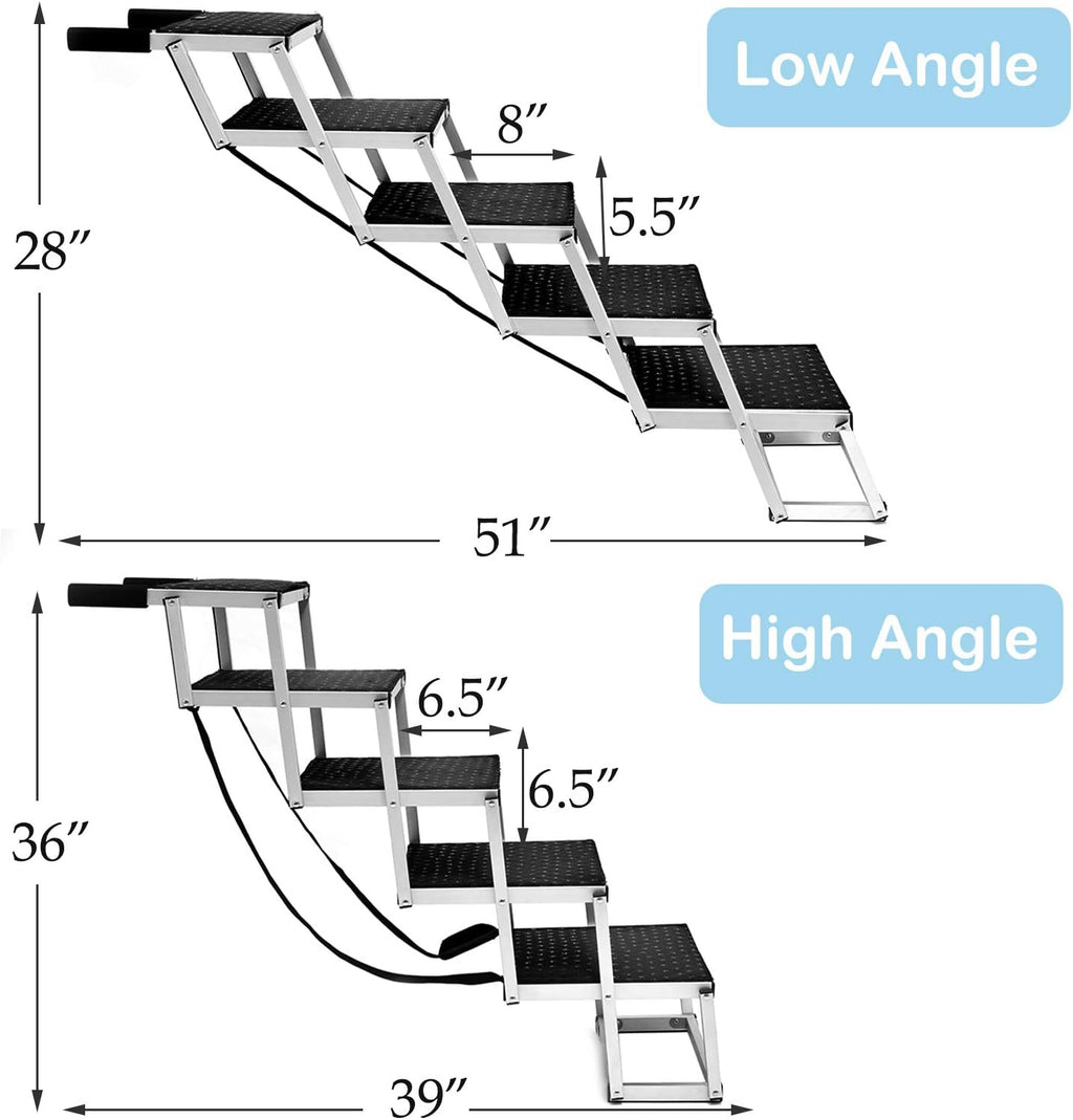 Folding 6 Steps Pet Dog Car Stairs E95152
