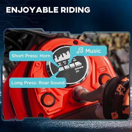Electric Dirt Bike 24V 350W Off-Road Motorcycle Red B193578
