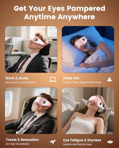 Pink Cordless Heated Eye Mask U98366