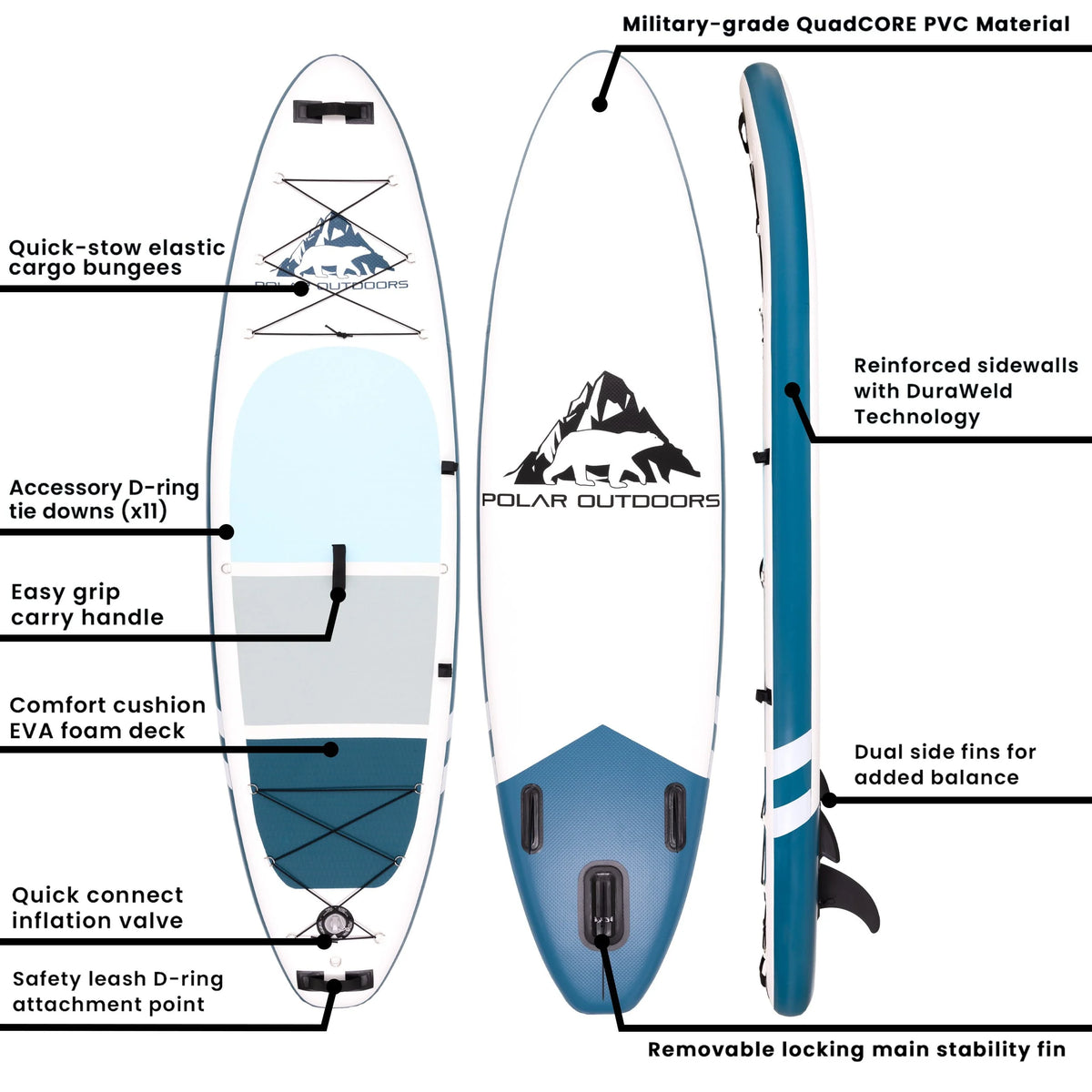 Inflatable Stand Up Paddle Board with Non-Slip Deck V8070