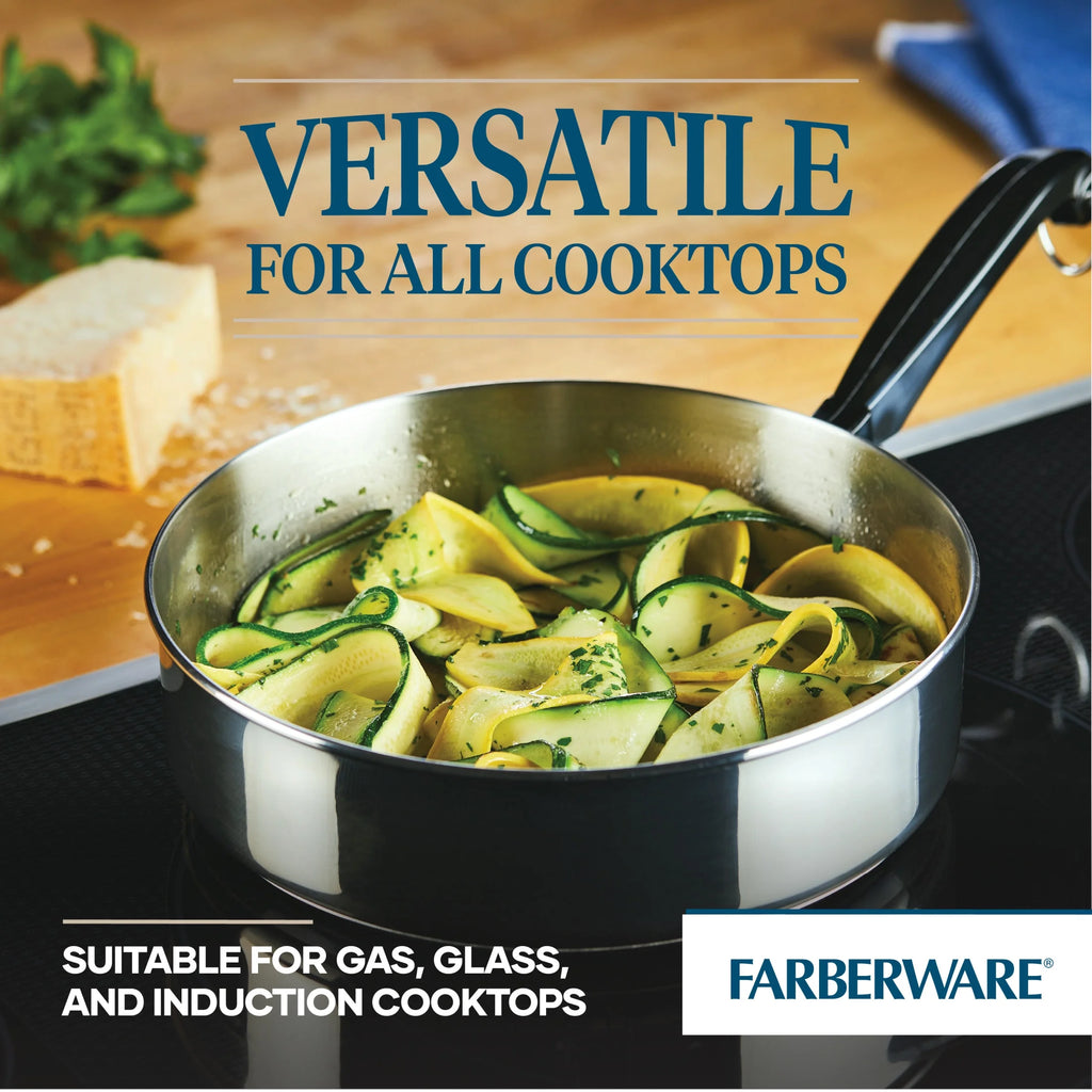 2.75 Quart Stainless Steel Saute Pan with Lid T472