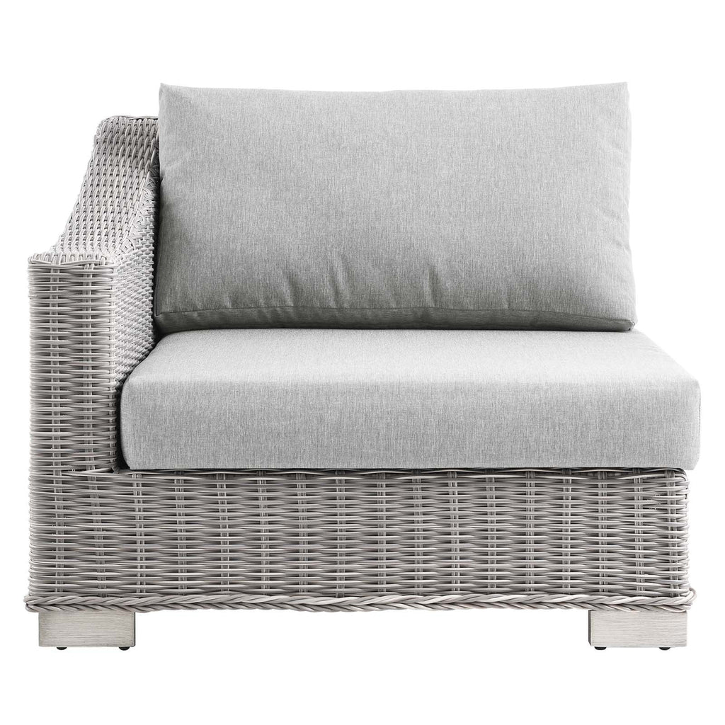 Grey Rattan Wicker Corner Chair E1549