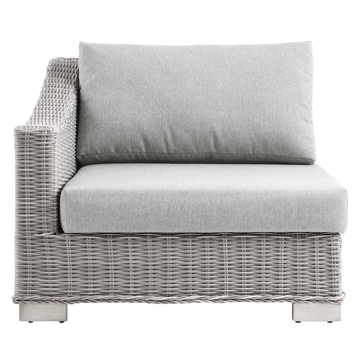Grey Rattan Wicker Corner Chair E1549