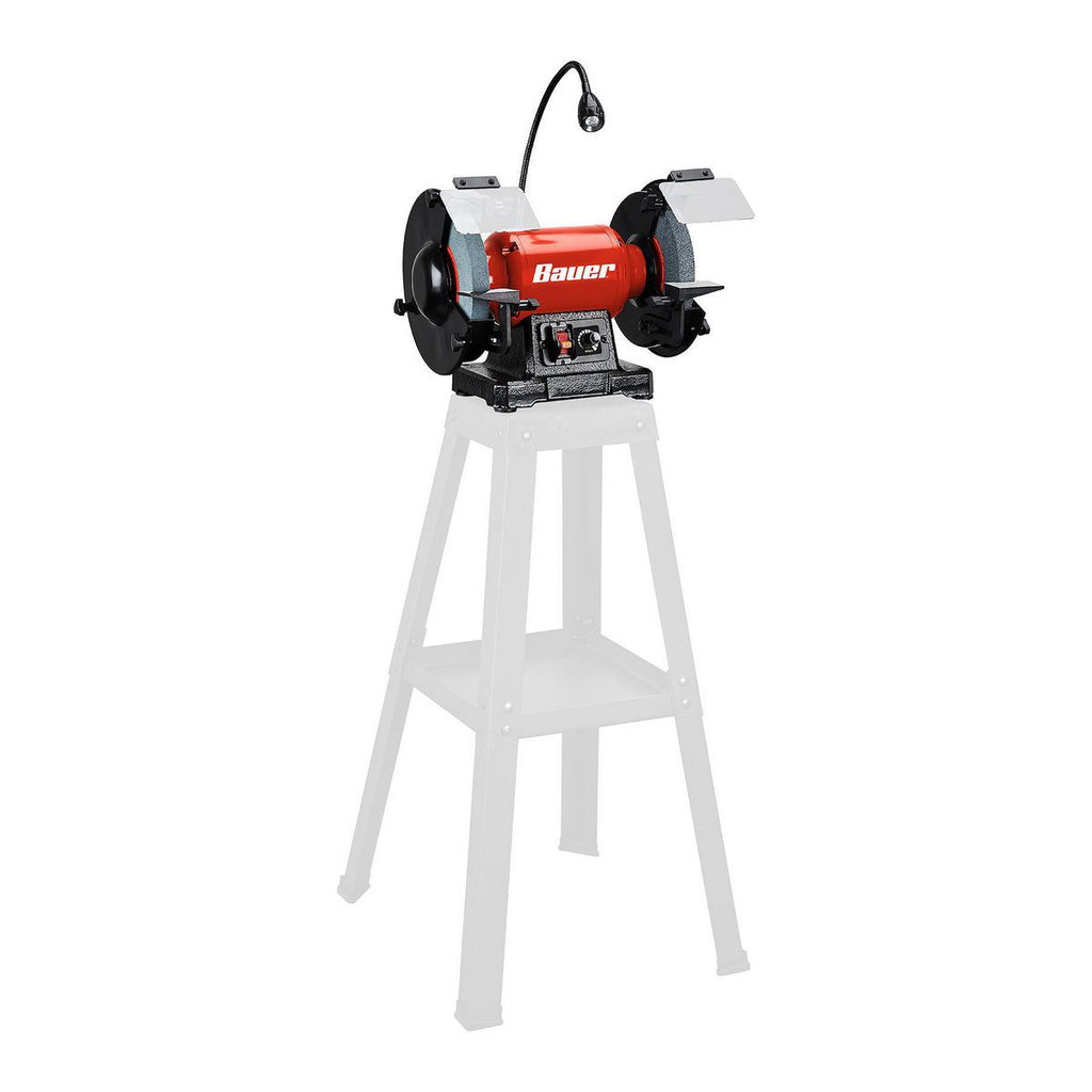 8 in. Variable-Speed Bench Grinder with LED Work Light E262