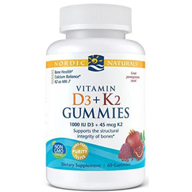 Vitamin D3+K2 Pomegranate 60 gummies T54450