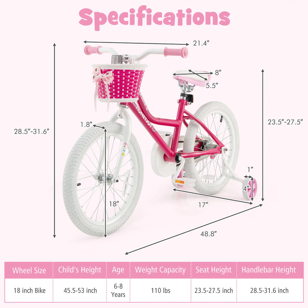 18'' Kids Bike with Training Wheels I60552