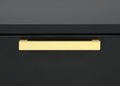 5-piece Tufted Panel Queen Bedroom Set Black and Gold O777