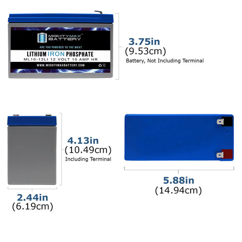 12V 10AH Lithium Replacement Battery F389