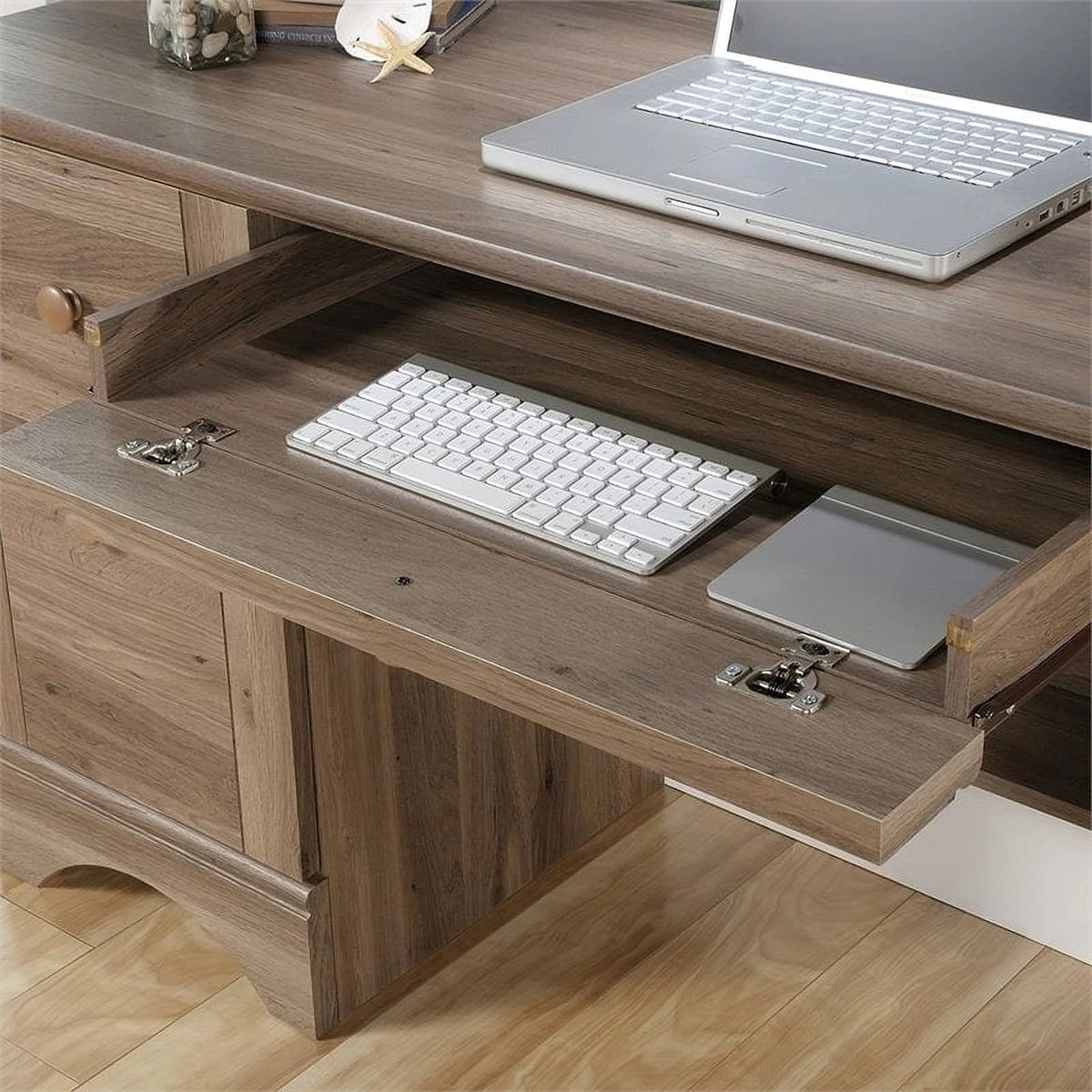 Engineered Wood Computer Desk in Salt Oak P43003