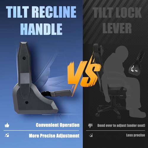 Big and Tall Gaming Chair with Footrest Ergonomic High Back Reclining H1086