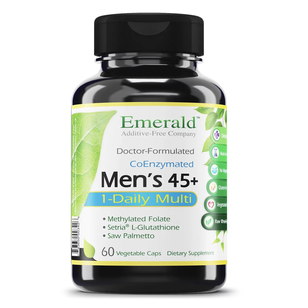 Men's 45+ Multivitamin with CoQ10, Saw Palmetto and Lycopene - 60 Vegetable Capsules I123460