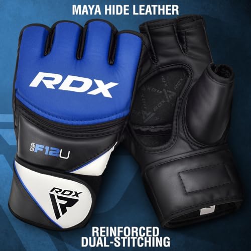MMA Gloves Half Finger Adjustable Maya Hide Leather E501941
