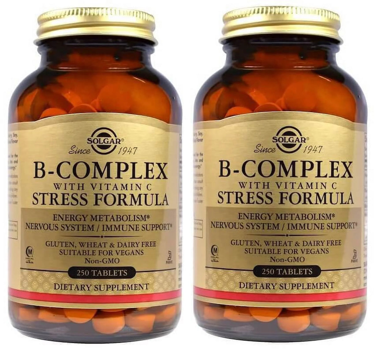 B-Complex with Vitamin C Tablets 2 Packs H2510