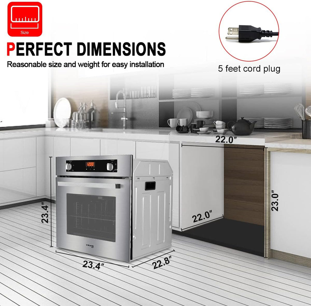 24 Built-in Natural Gas Single Wall Oven with Rotisserie C27799
