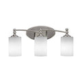 3 Light 20 inch Bath Bar Brushed Nickel White Glass K13273
