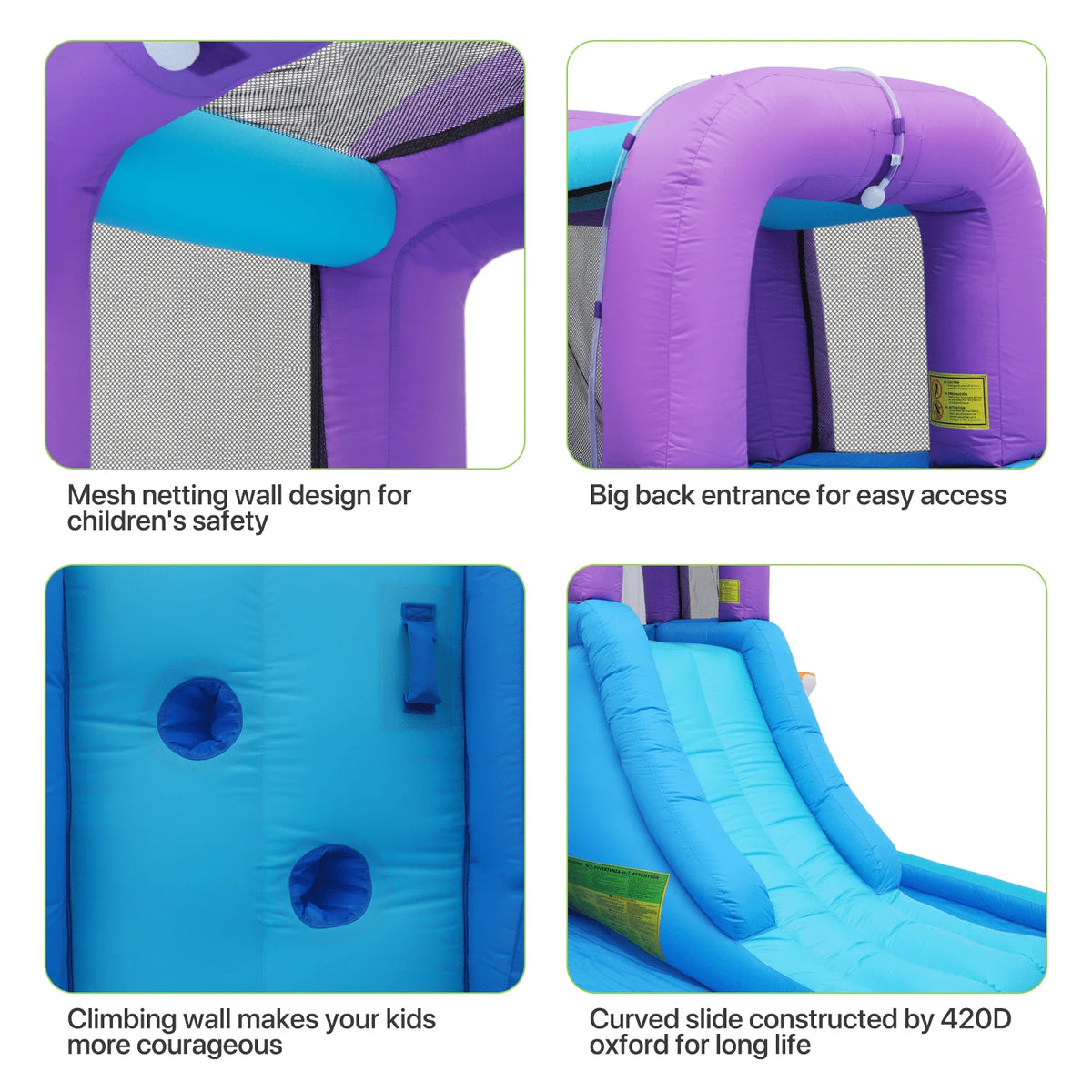 Kids Inflatable Water Slide with Blower and Splash Pool X602939