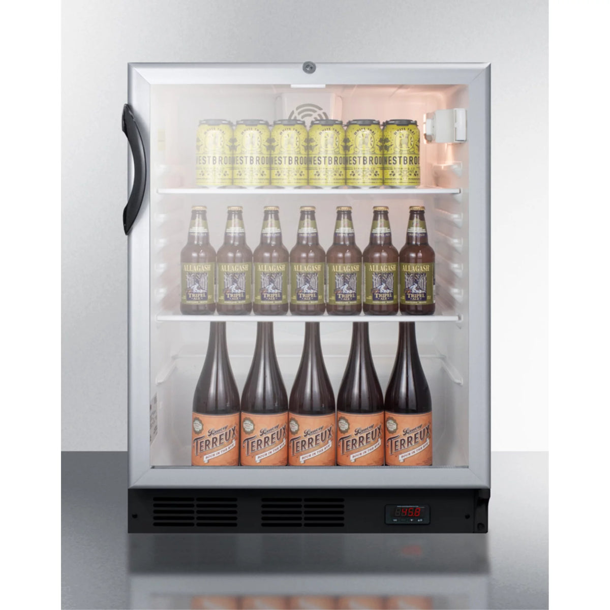 Built-in ADA Compliant Glass Door Beer and Wine Refrigerator with Lock Q779