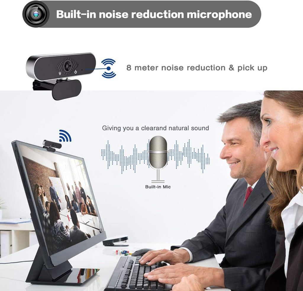1080p HD USB Webcam with Microphone Pack of 2 R765