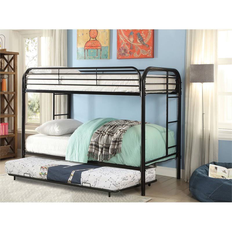 Black Full Metal Youth Trundle T6639