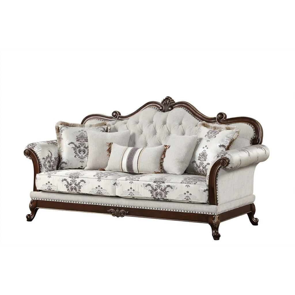 White 2PC Tufted Living Room Set S942