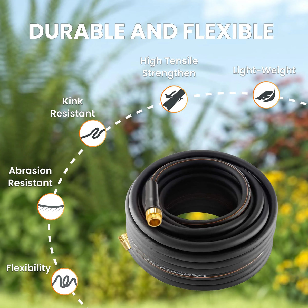 Hybrid Garden Hose 10ft-100ft O6447