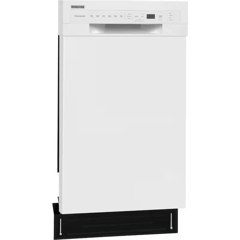 White 18 in. Built-In Dishwasher with Stainless Steel Tub E492
