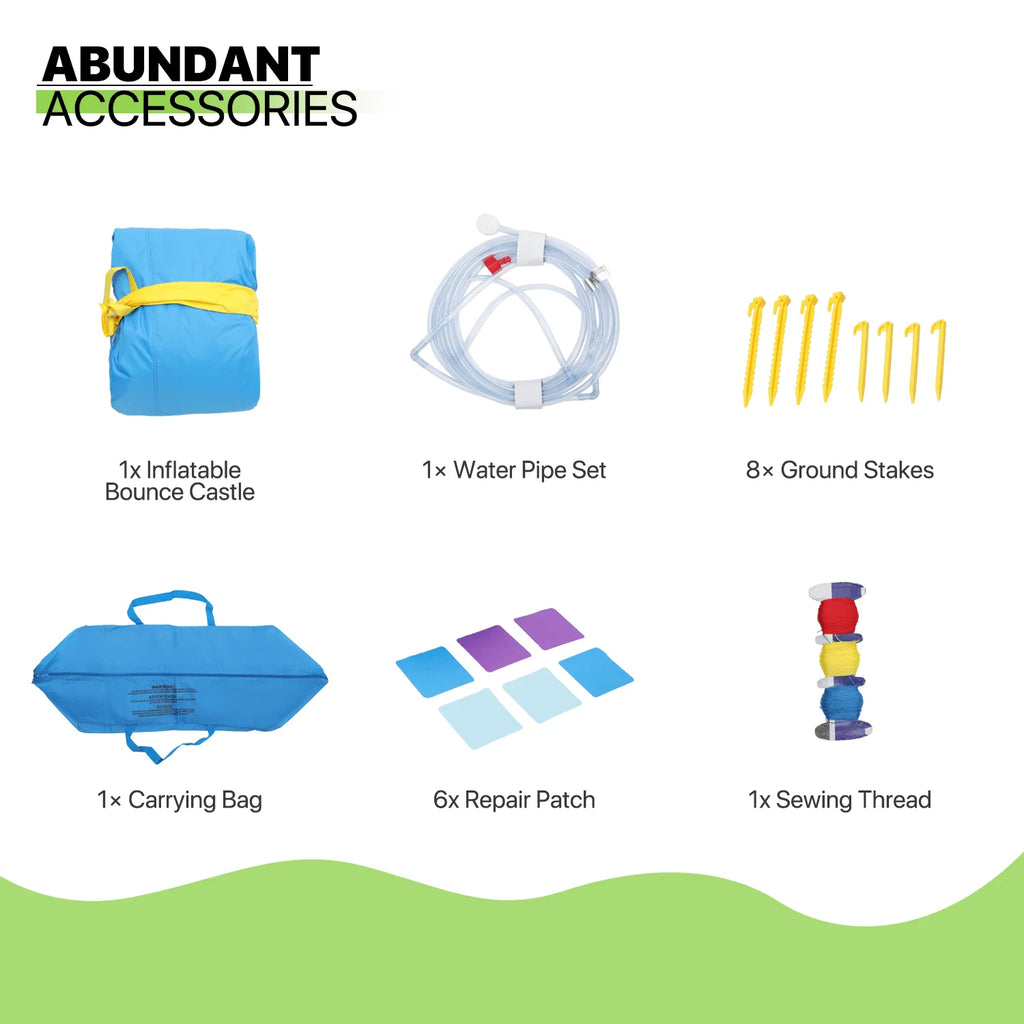 Kids Inflatable Water Slide with Blower and Splash Pool X602939