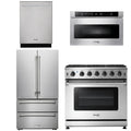 36 Gas Range, Microwave, Refrigerator, Dishwasher V461