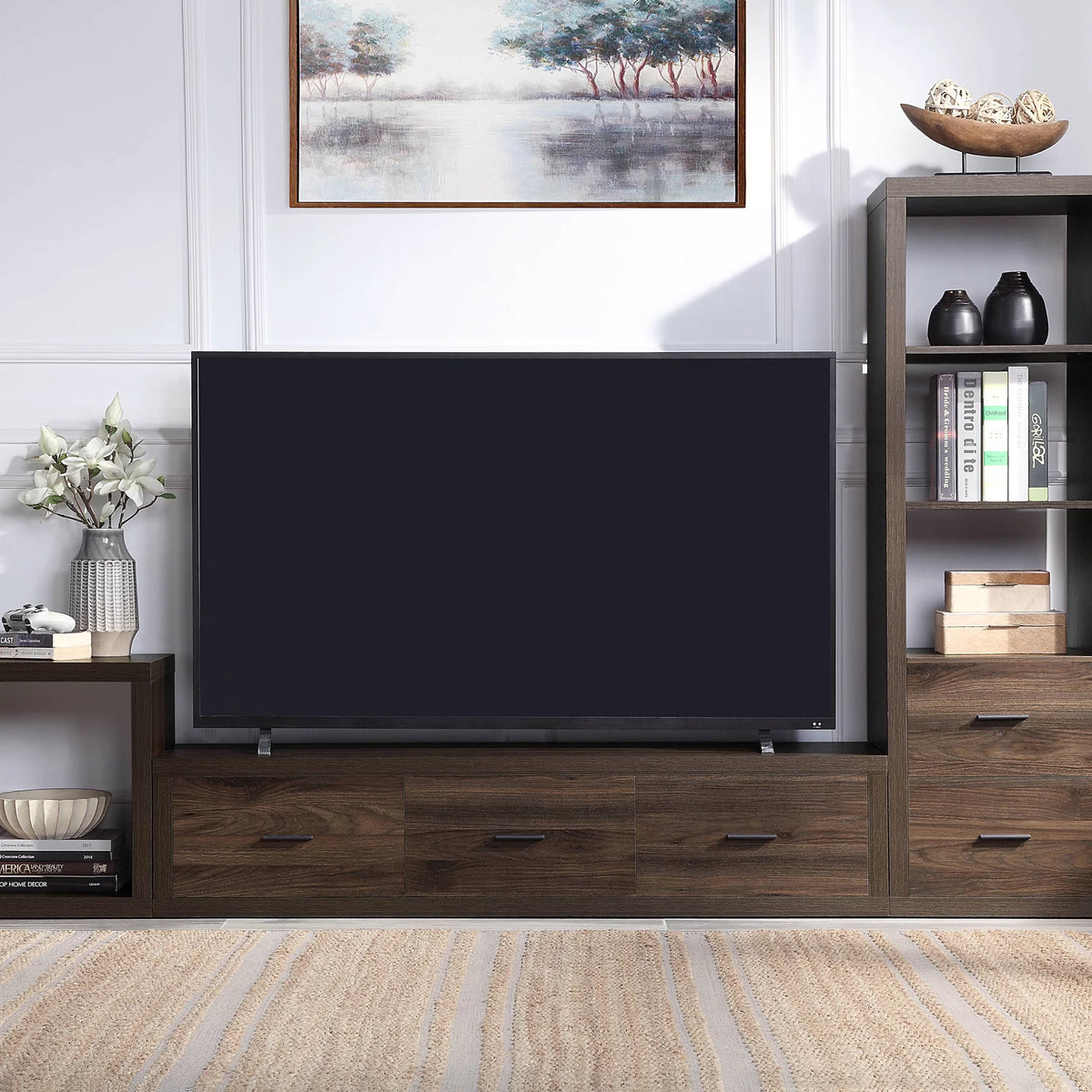 Walnut Finish TV Stand U58917