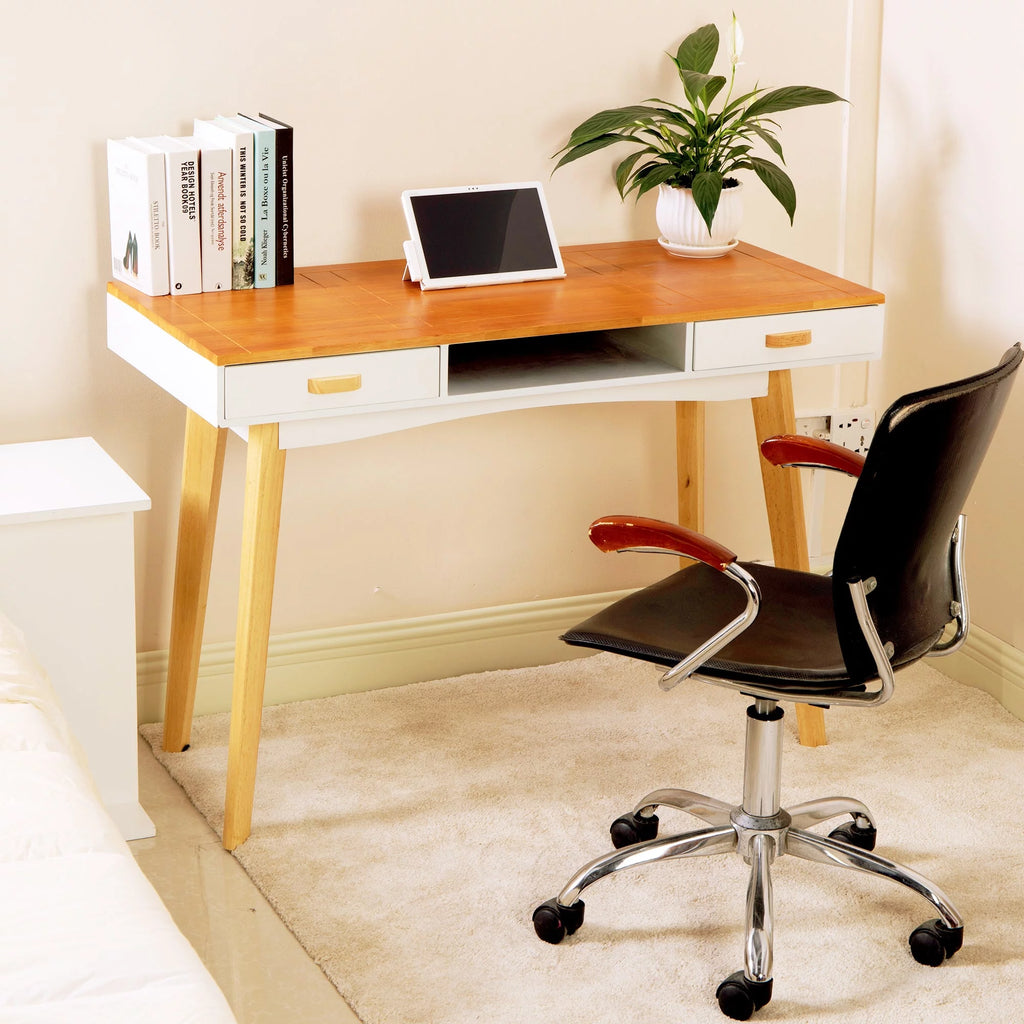 Solid Wood Computer Desk with Drawers N85810