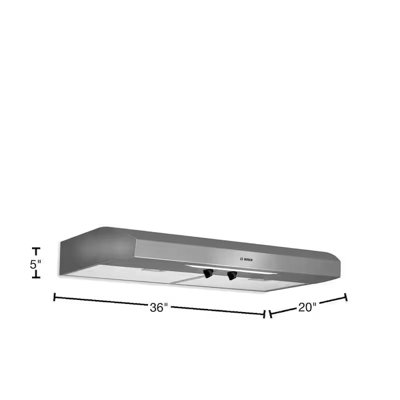 36 in. Undercabinet Range Hood with Lights in Stainless Steel A2807