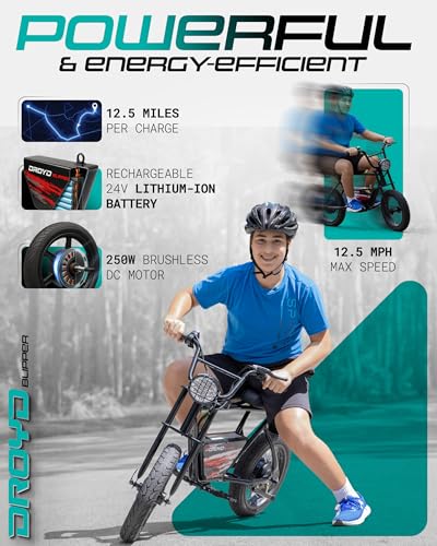 Electric Bike for Kids 13+, 250W, 24V Lithium-Ion Battery, 16" Tires L822561