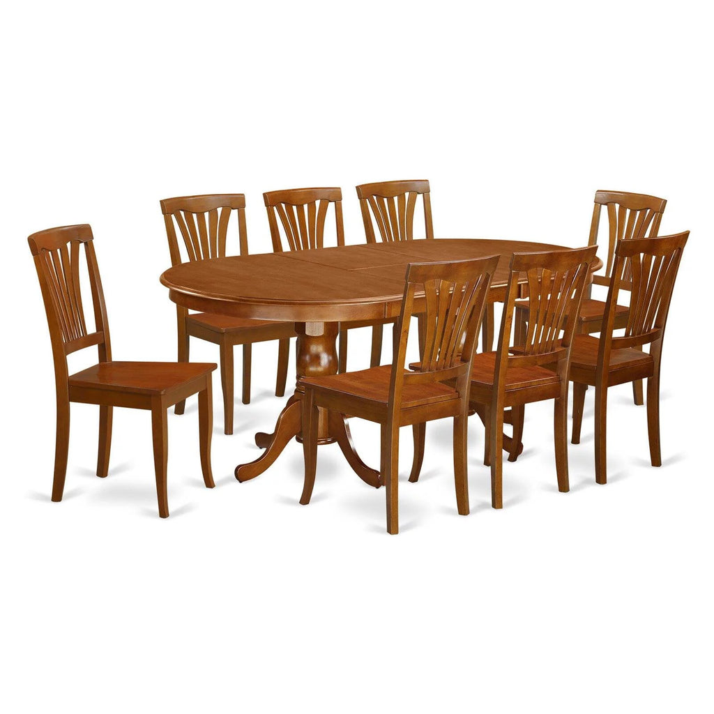 9 Piece Wood Dining Table Set T464